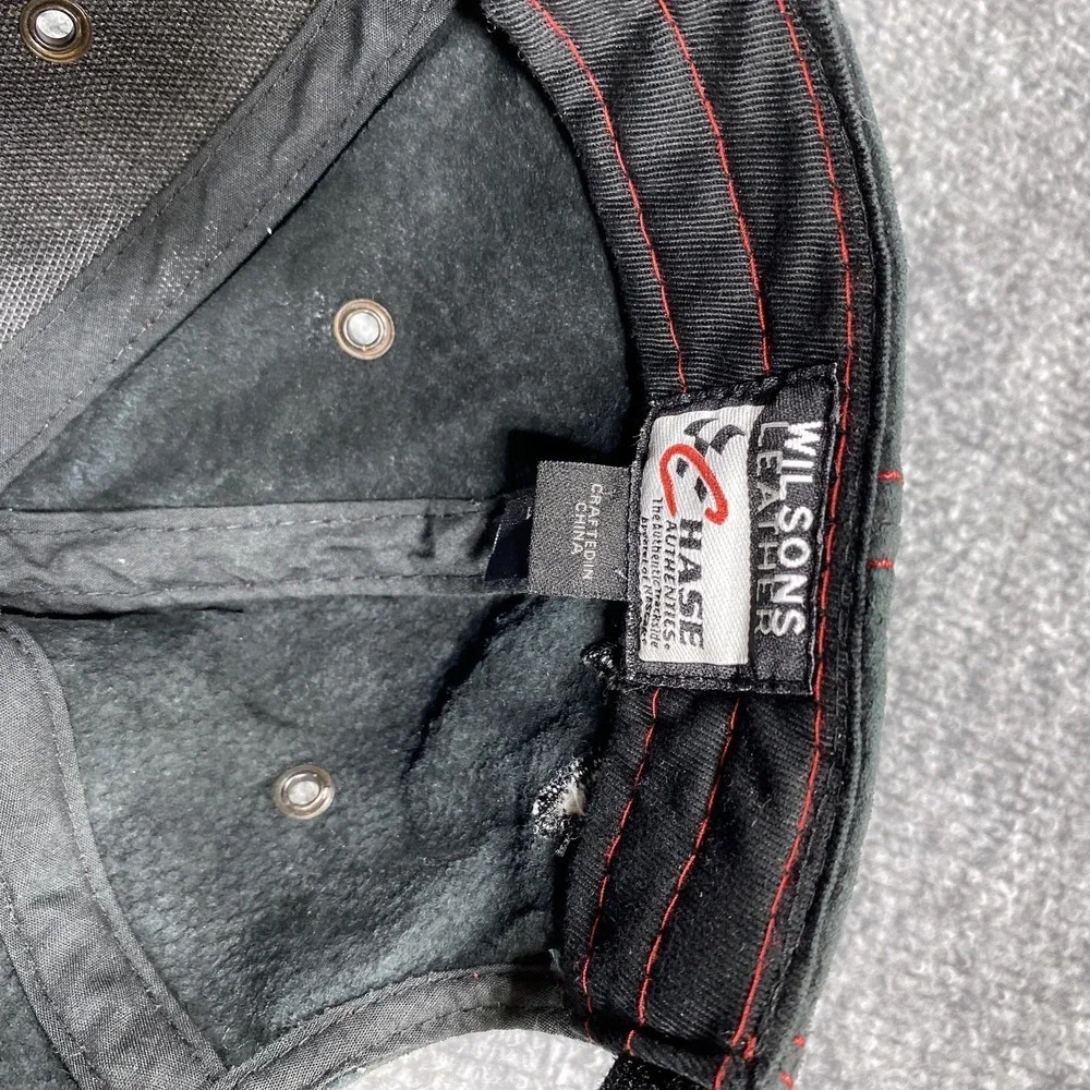 Dale Earnhardt Jr Driver Hat Cap Strap Back Black Red 8 NASCAR Racing Leather